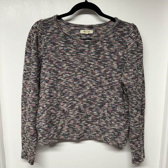 Madewell Womens Gathered Shoulder Pullover Sweater Multicolor Knit Size Small - Picture 1 of 6